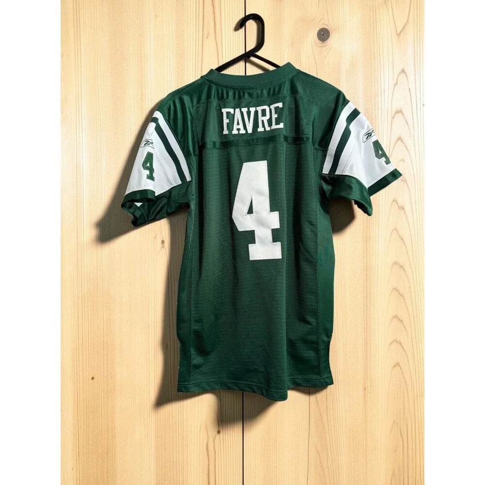 Brett Favre #4 Jersey Reebok +2 New York Jets Boys or Girls Youth Size XL 18-20